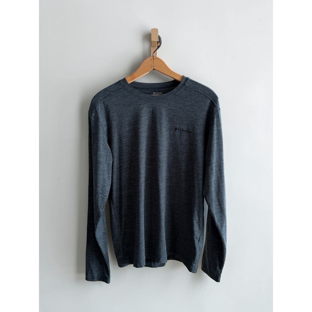 Columbia Mens Omni-Wick Long Sleeve Shirt Charcoal Heather Grey Small S/P